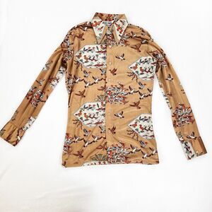 Vintage | Huk A Poo | Aztec Ducks | Dagger Collar | Small Mens or Medium Women